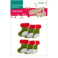 Ilustracja Craft With Fun Ozdoba Dekoracyjna Skarpety Świąteczne Filc 383958